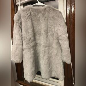 Elegant Gray rabbit Fur Coat